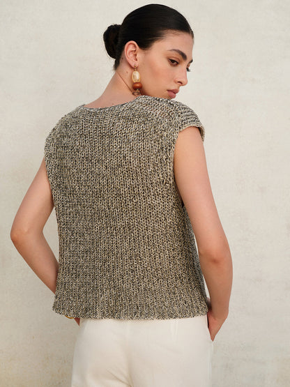Cozy Button Front Sweater Vest