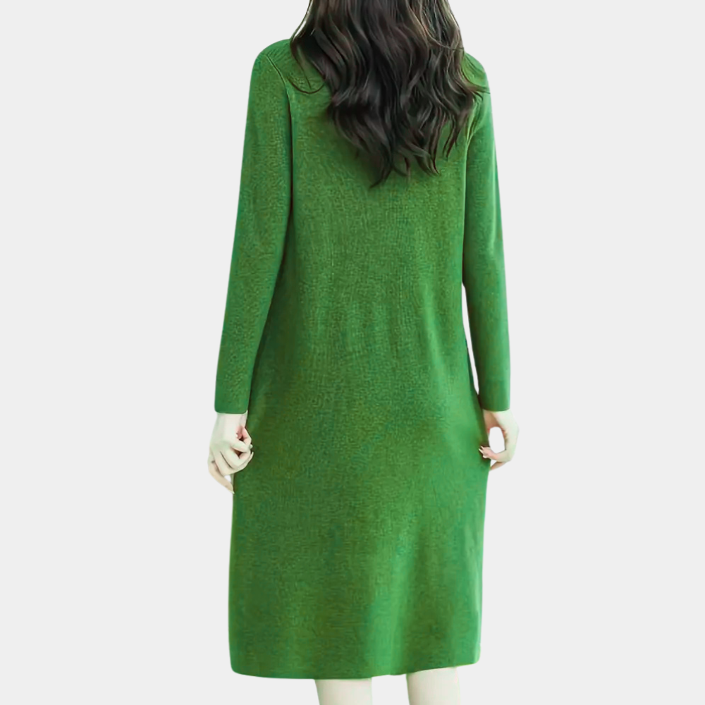 Knit Midi Dress - Mirelle-Apricot-Nora Luxe