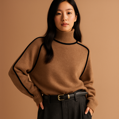 Cozy Women's Crew Neck Knit Sweater - Nocini