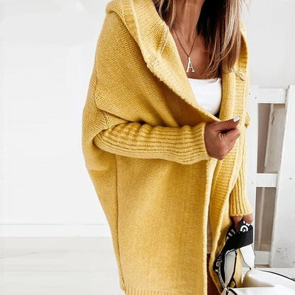 Knitted Autumn Cardigan - CuddleWrap-Yellow-S (2-4)-Nora Luxe