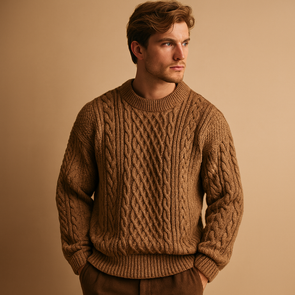 Men's Soft Crew Neck Pullover Sweater - Nocini