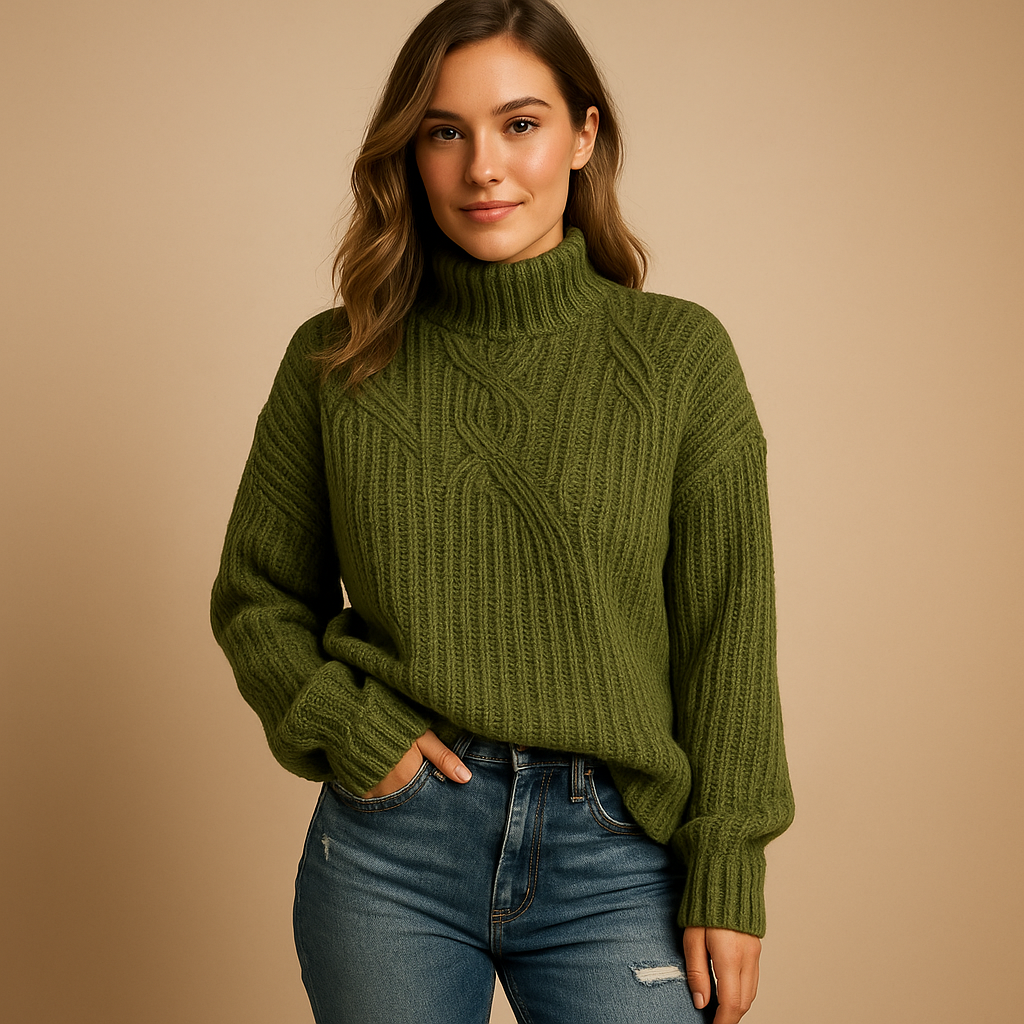 Cozy Women's Long Sleeve Knit Sweater - Nocini