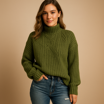 Cozy Women's Long Sleeve Knit Sweater - Nocini