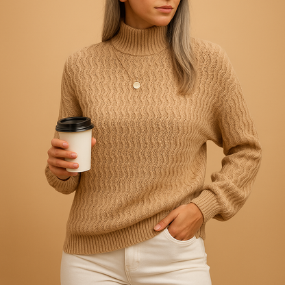 Soft Women's Crew Neck Knit Sweater - Nocini