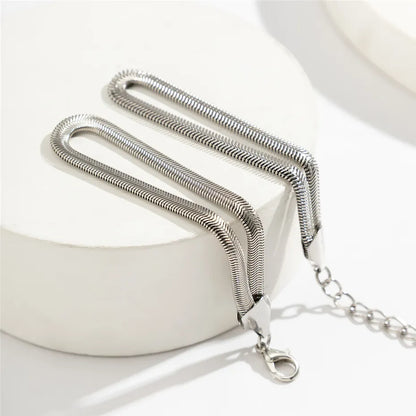 Delicate Knot Chain Open Bangle Bracelet