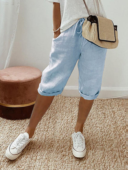 Ladies Elastic Waist Shorts