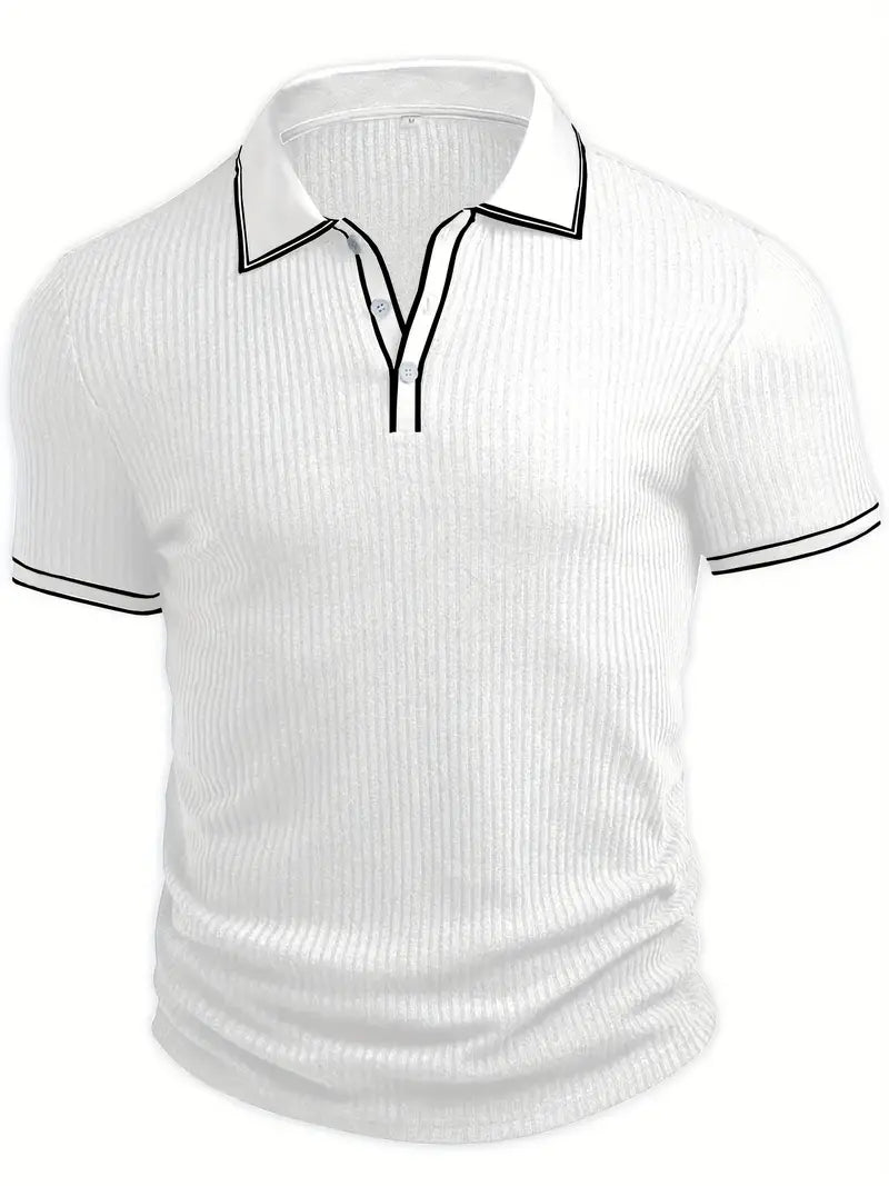 Image of Kris | Men's Ribbed Polo Shirt