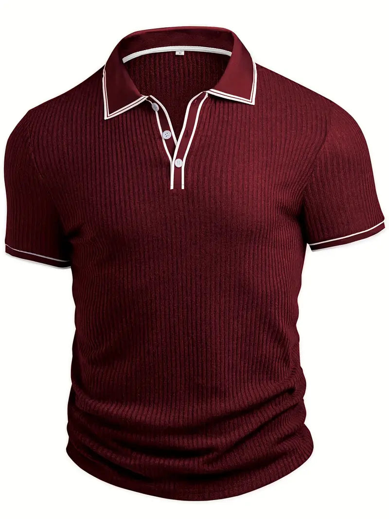 Image of Kris | Men's Ribbed Polo Shirt