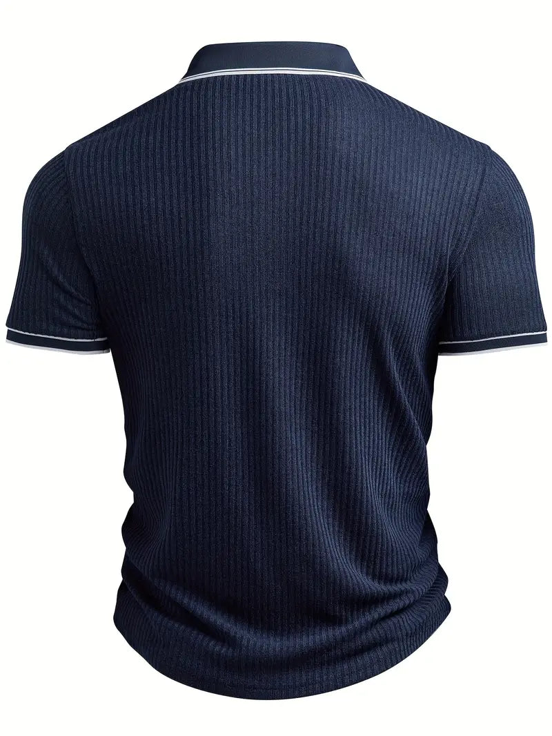 Image of Kris | Men's Ribbed Polo Shirt