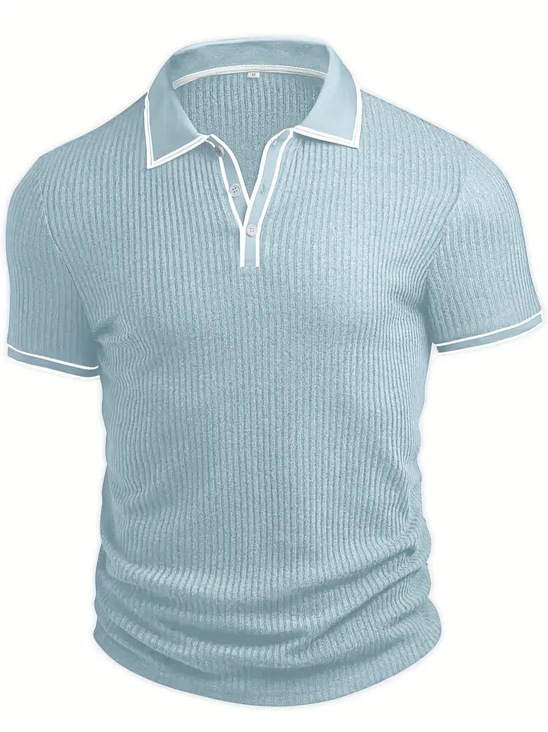 Image of Kris | Men's Ribbed Polo Shirt