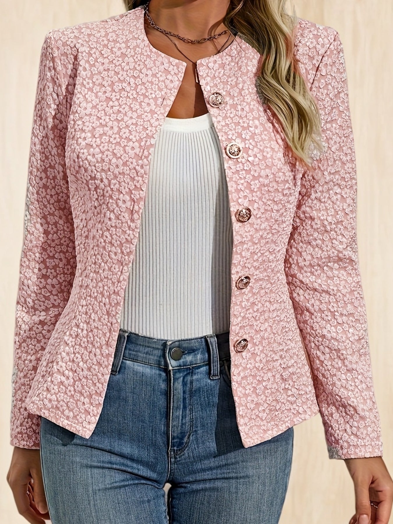 Slim Fit Ladies Button Down Coat - Olytrend