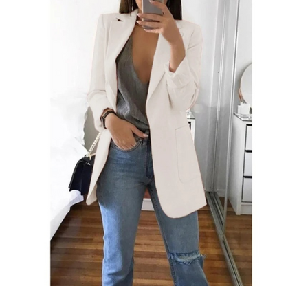 Image of Kristin | Women's Long Sleeve Notched Lapel Blazer