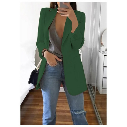 Image of Kristin | Women's Long Sleeve Notched Lapel Blazer