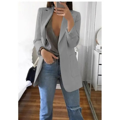 Image of Kristin | Women's Long Sleeve Notched Lapel Blazer