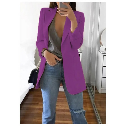 Image of Kristin | Women's Long Sleeve Notched Lapel Blazer
