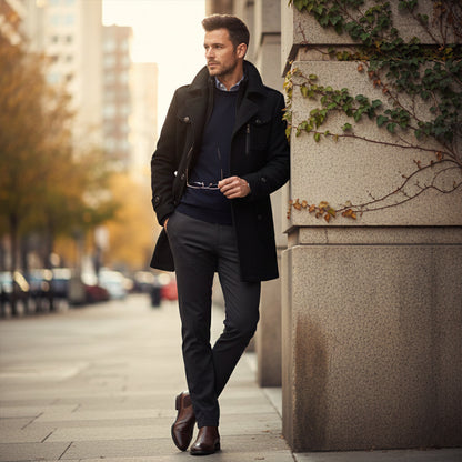Warm Waterproof Men's Zip Up Winter Jacket