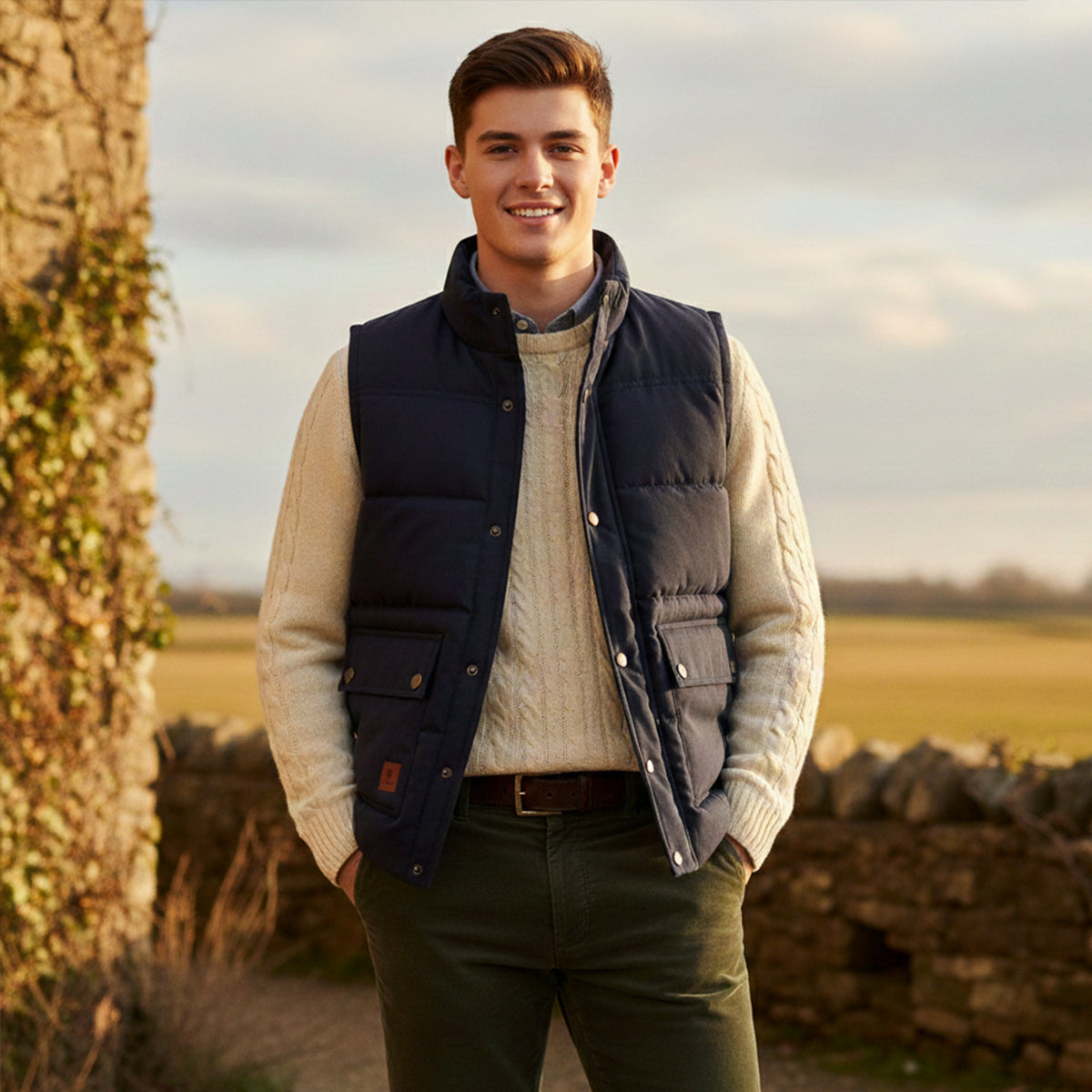 Thermal Insulated Men's Fleece Lined Winter Vest