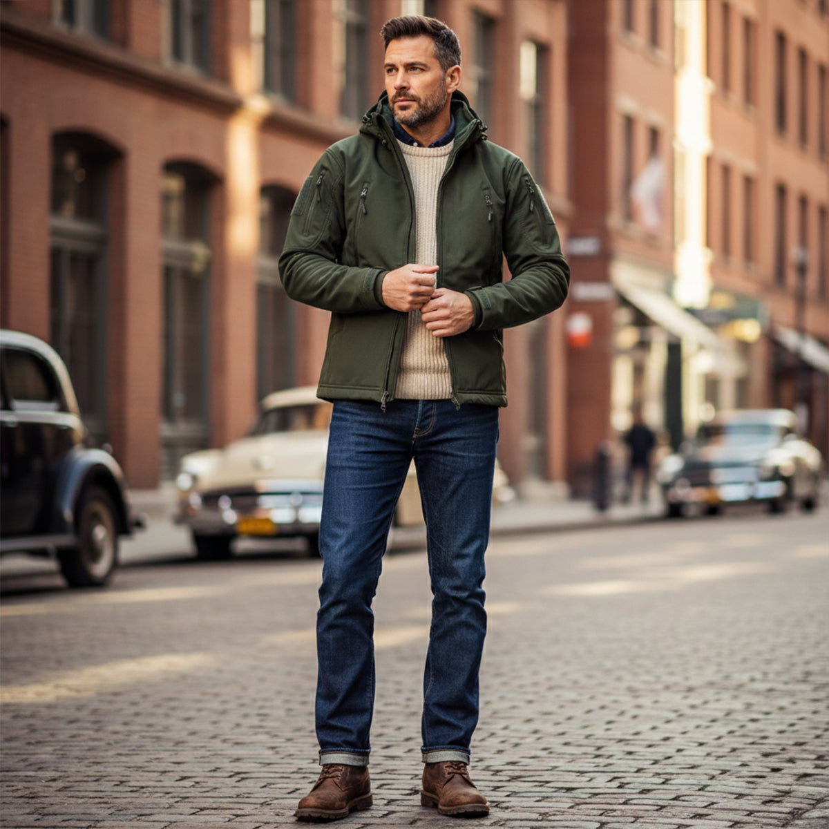 Waterproof Men's Outdoor Tactical Parka with Hood