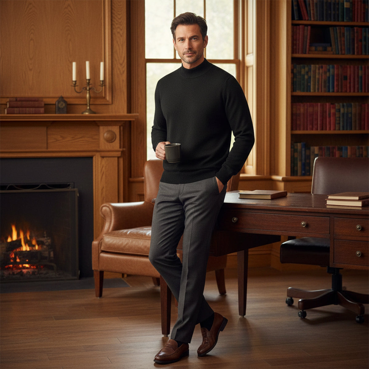 Classic Men's Simple Crew Neck Knit Sweater