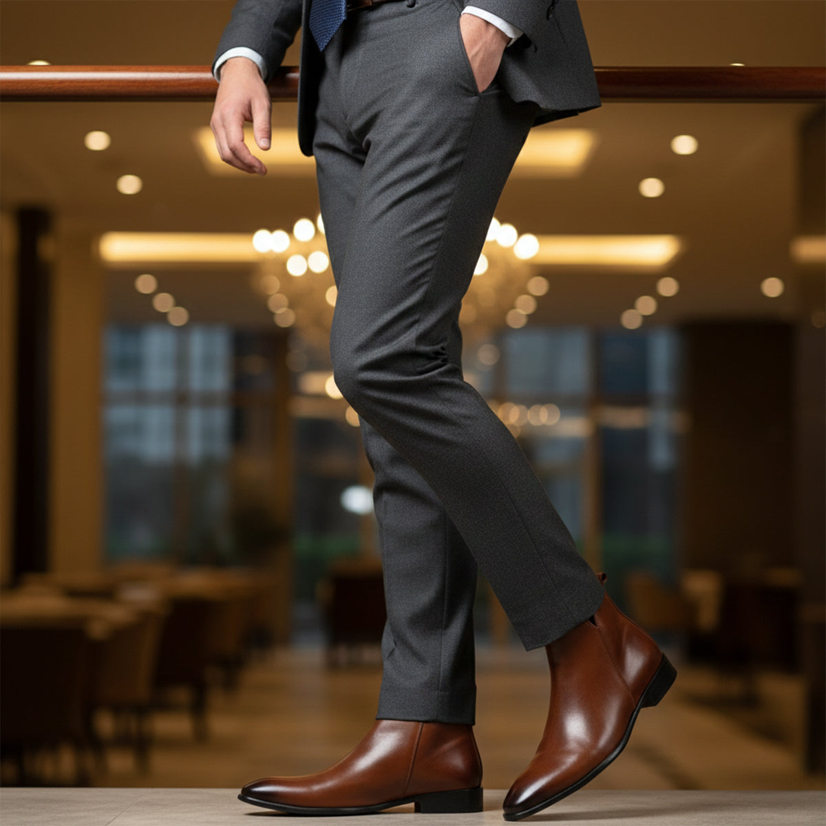 Stylish Men's Zip Up Chelsea Boots
