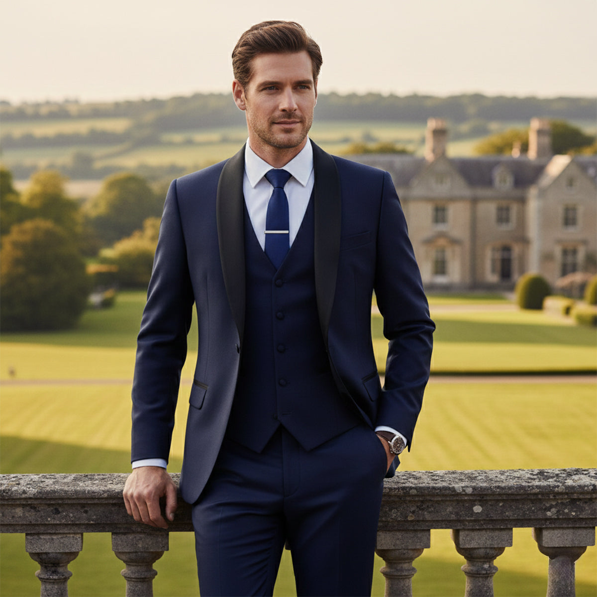 Classic Men's 3 Piece Slim Fit Tuxedo Suit