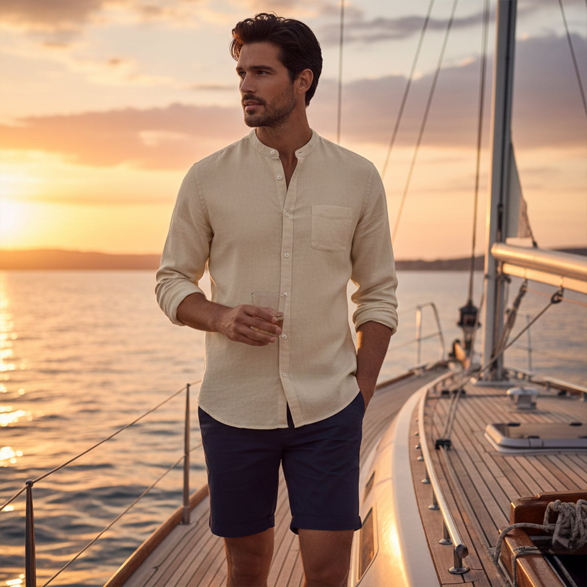 Classic Casual Long Sleeve Men's Shirt