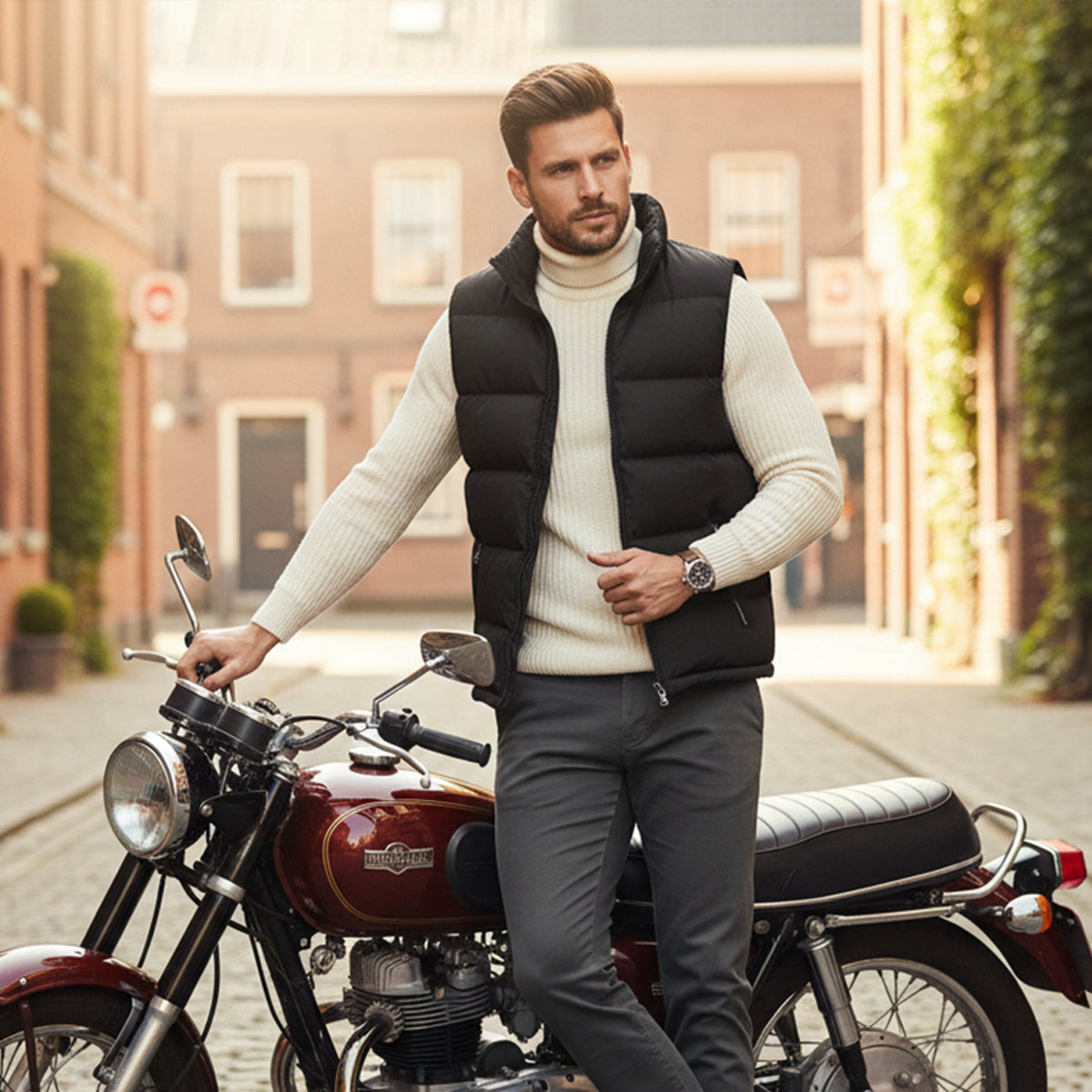 Warm Insulated Mens Padded Gilet Jacket