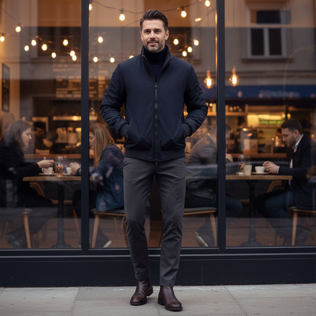 Waterproof Men's Fleece Jacket - Lightweight Windbreaker Coat