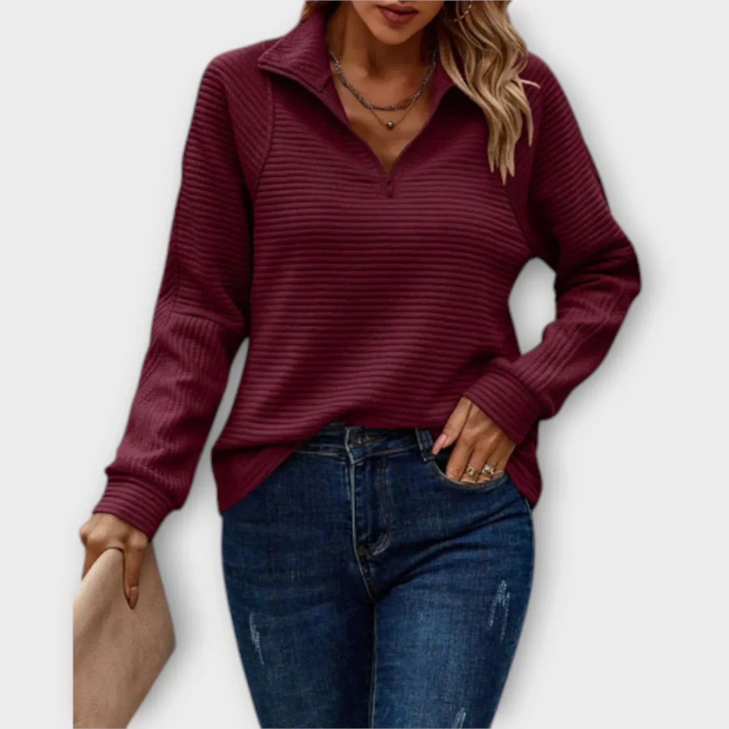 Women's Classic Half Zip Sweater