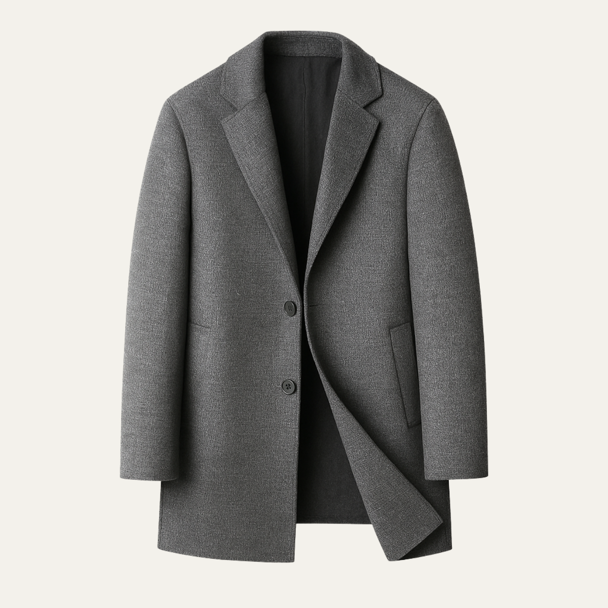 Timeless Double Breasted Wool Pea Coat for Men - Nocini