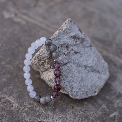 Labradorite, Jade and Amethyst Mala - Seraphine-Necklace + Bracelet-Nora Luxe