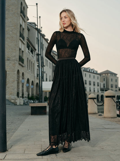 Floral Delicate Flowy Midi Skirt