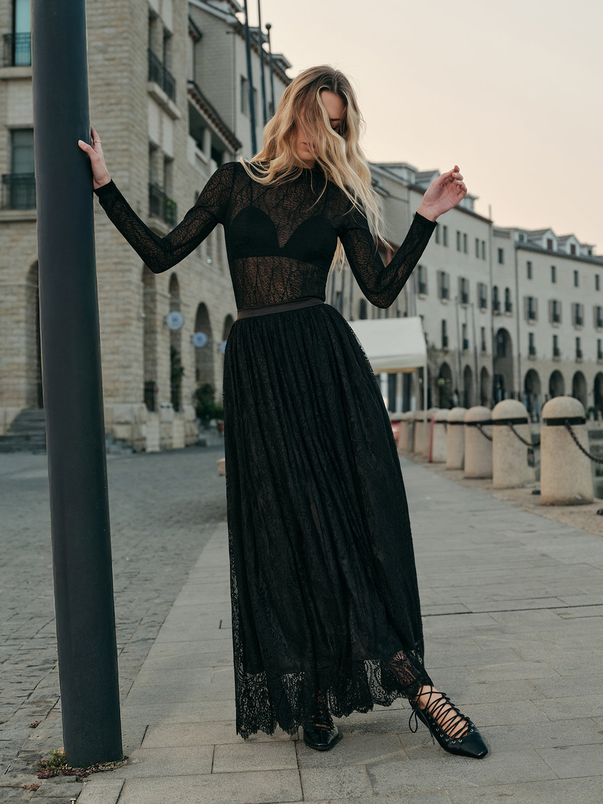 Floral Delicate Flowy Midi Skirt - Pexav