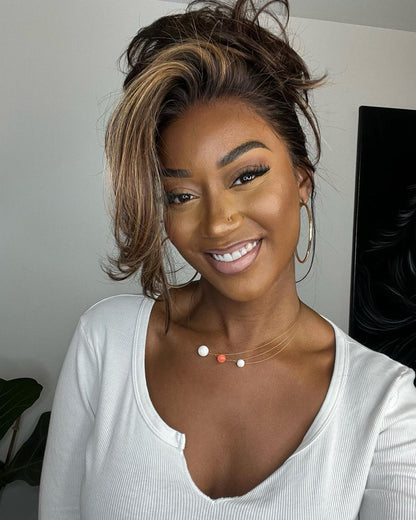 Lace Front Wig with Highlights – Selena-Nora Luxe