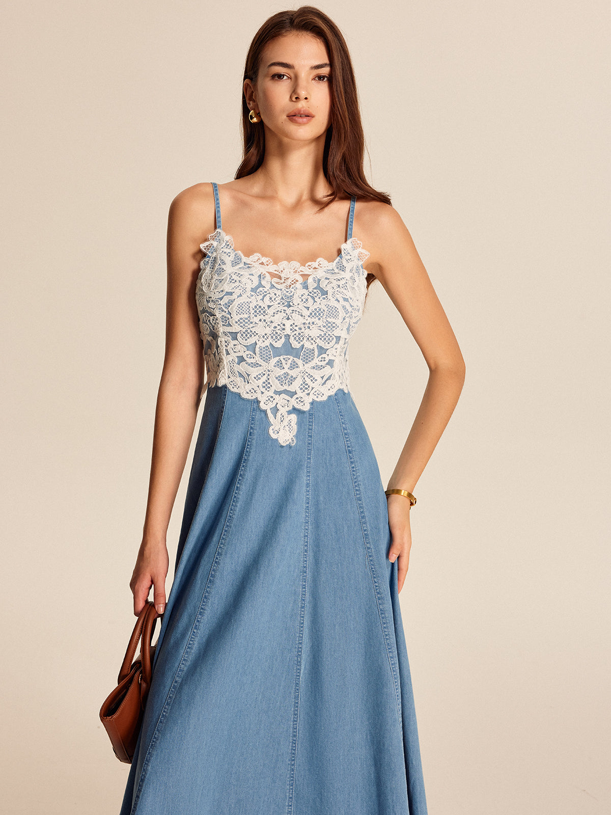 Pretty Embroidered Blue Summer Dress