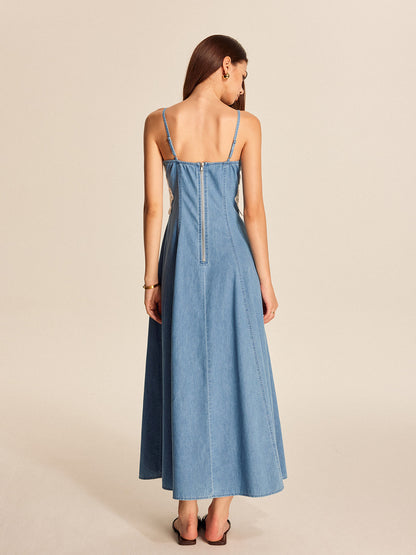 Pretty Embroidered Blue Summer Dress