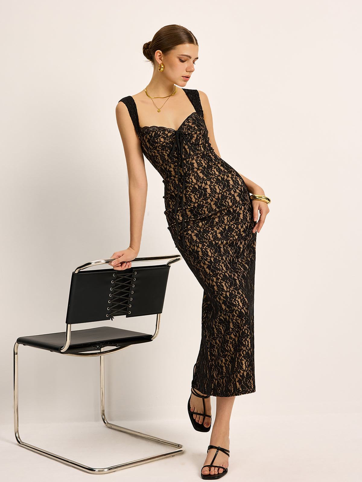 Chic Crochet Frontless Summer Dress