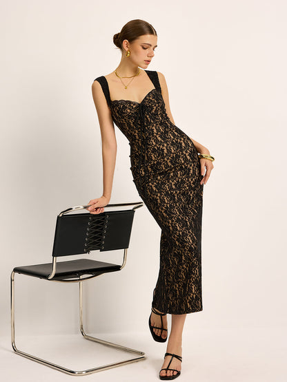 Chic Crochet Frontless Summer Dress