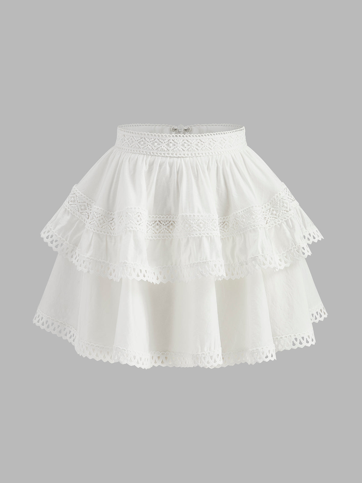 Floral Ruffled Layered Skirt