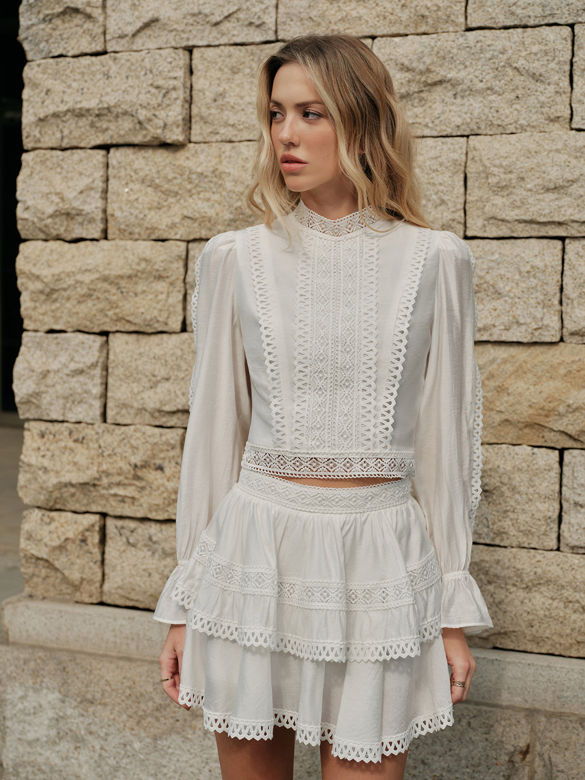 Floral Ruffled Layered Skirt - Pexav