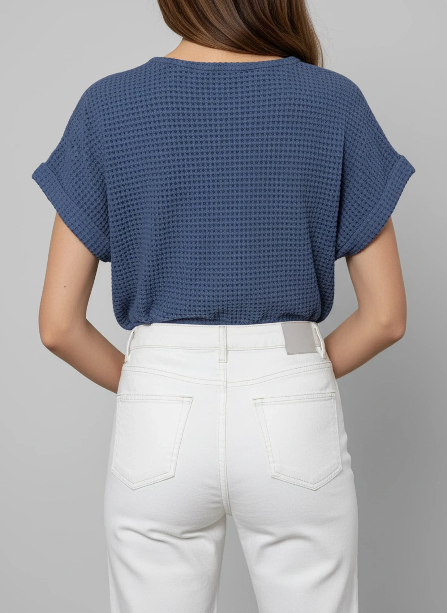Feminine Crochet Neck Women's Top