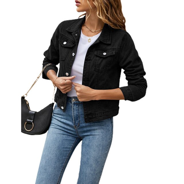 Relaxed Fit Women's Blue Jeans Jacket - Pexav