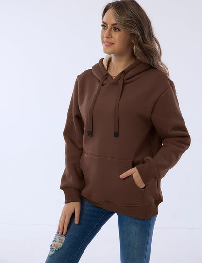 Ladies Casual Lined Hoodie - Lilly-Black-S-Nora Luxe