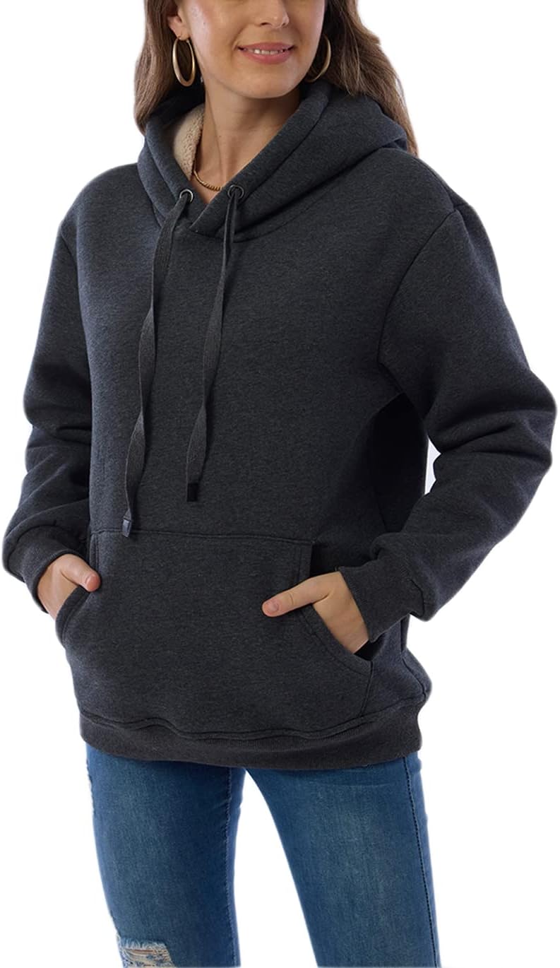 Ladies Casual Lined Hoodie - Lilly-Black-S-Nora Luxe