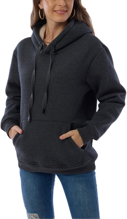 Ladies Casual Lined Hoodie - Lilly-Black-S-Nora Luxe