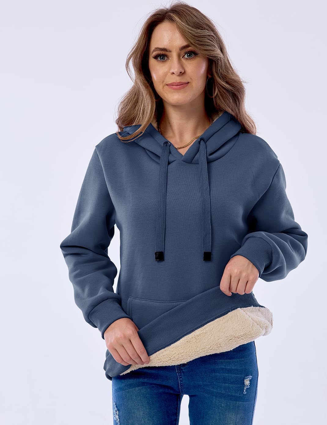 Ladies Casual Lined Hoodie - Lilly-Black-S-Nora Luxe