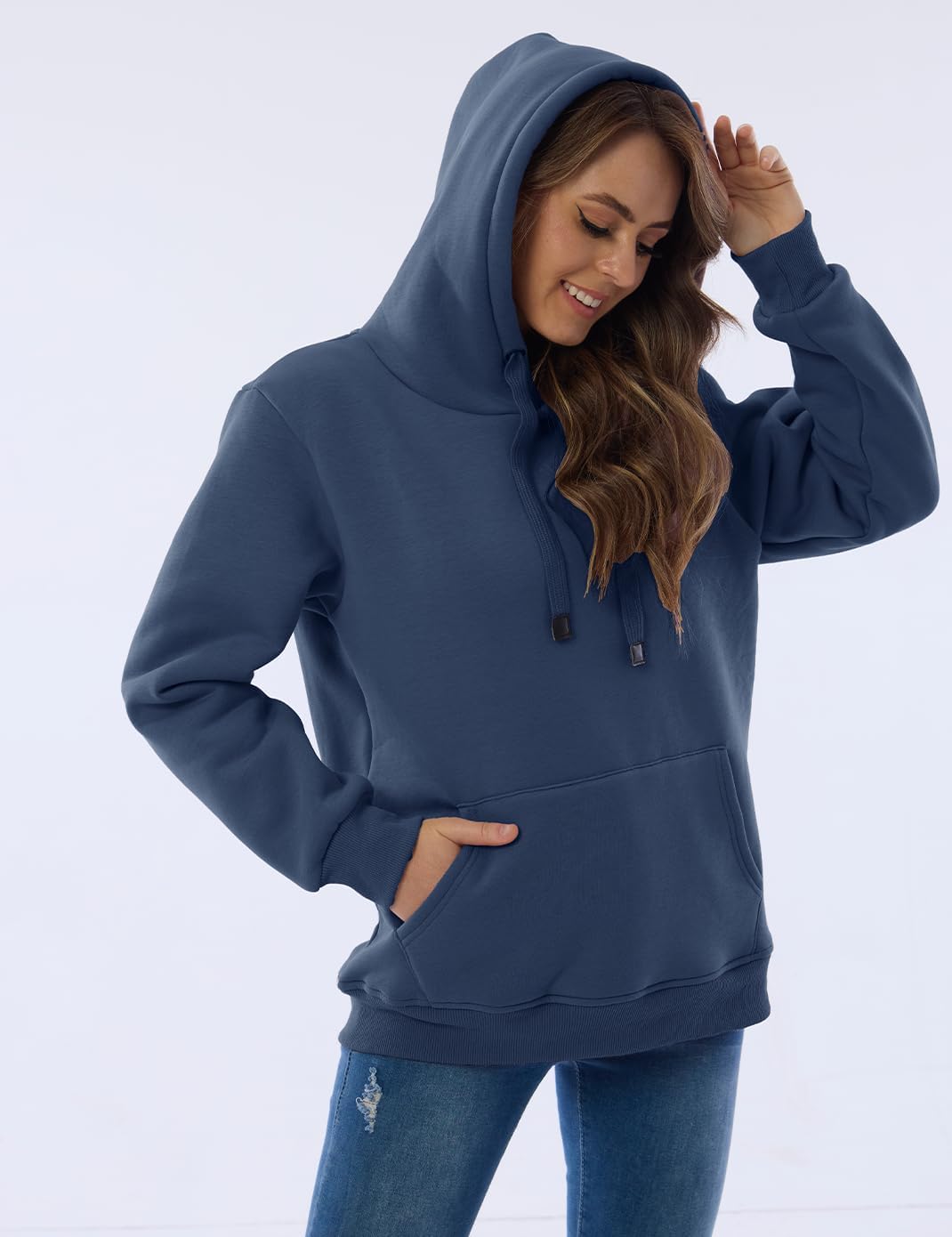 Ladies Casual Lined Hoodie - Lilly-Black-S-Nora Luxe