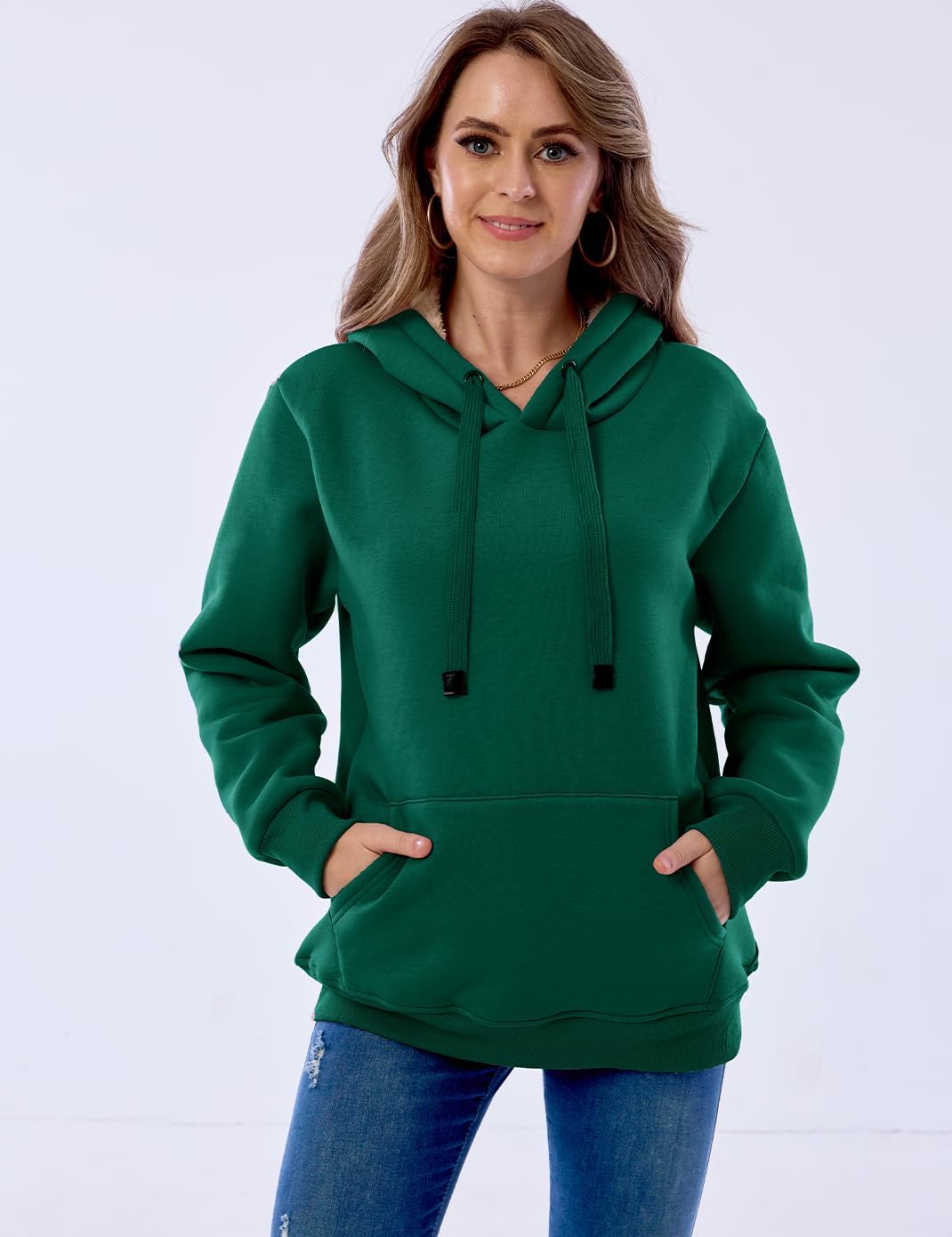 Ladies Casual Lined Hoodie - Lilly-Black-S-Nora Luxe
