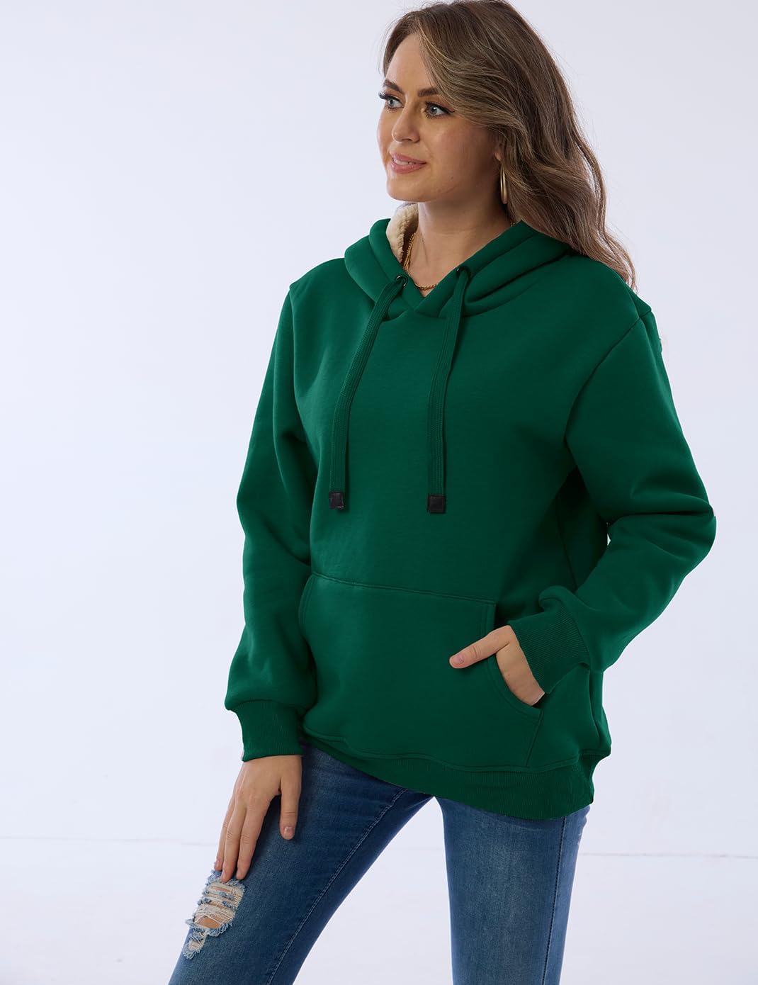 Ladies Casual Lined Hoodie - Lilly-Black-S-Nora Luxe