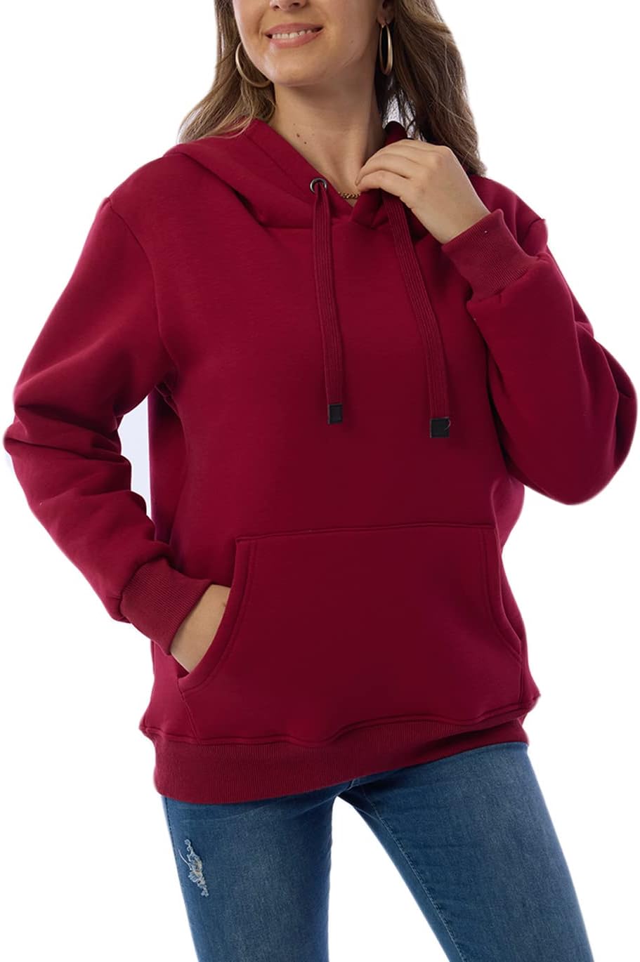 Ladies Casual Lined Hoodie - Lilly-Black-S-Nora Luxe